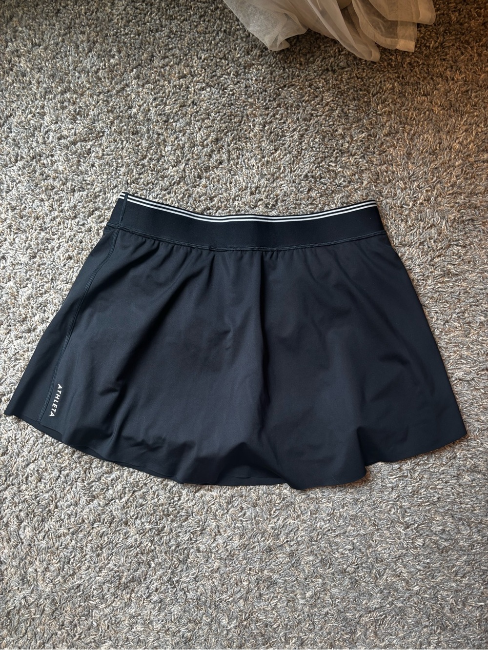Athleta Black Skort with Striped Waistband